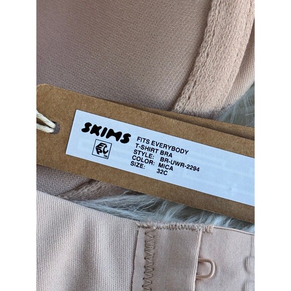 Skims Fits Everybody T-shirt Bra Mica Size 32C - Picture 7 of 7